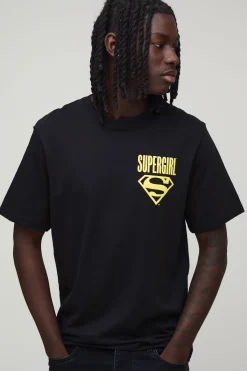 boohooMAN T-shirt Imprimé Sous Licence Supergirl Coupe Regular<Homme T-Shirts Impriméstendances|T-Shirts