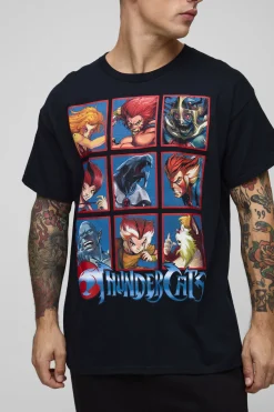 T-shirt imprimé sous licence ThunderCats, coupe régulière, noir