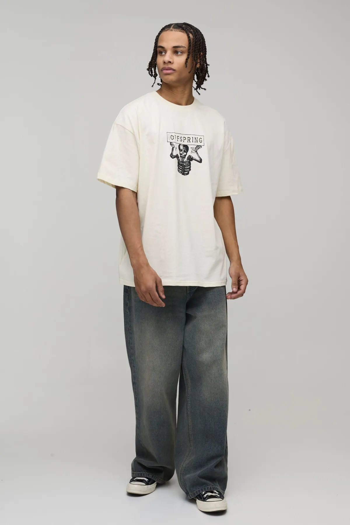 boohooMAN T-Shirt Imprimé Sous Licence The Offspring Coupe Oversize<Homme T-Shirts Impriméstendances|T-Shirts