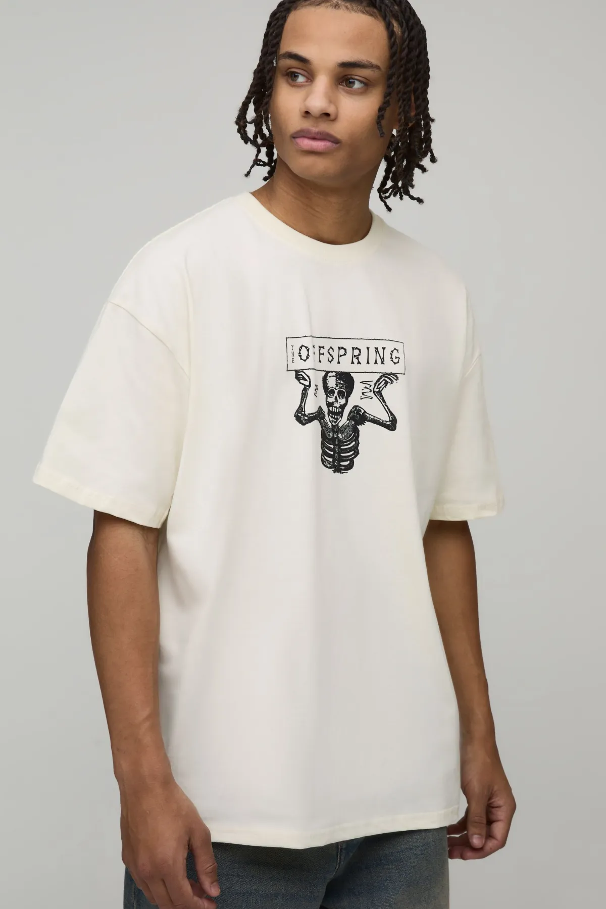 boohooMAN T-Shirt Imprimé Sous Licence The Offspring Coupe Oversize<Homme T-Shirts Impriméstendances|T-Shirts