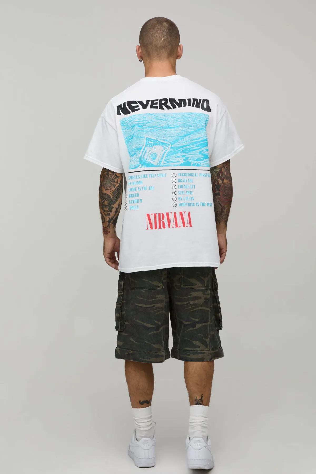 boohooMAN T-shirt Imprimé Sous Licence Tournée Never Mind Nirvana<Homme T-Shirts Impriméstendances|T-Shirts