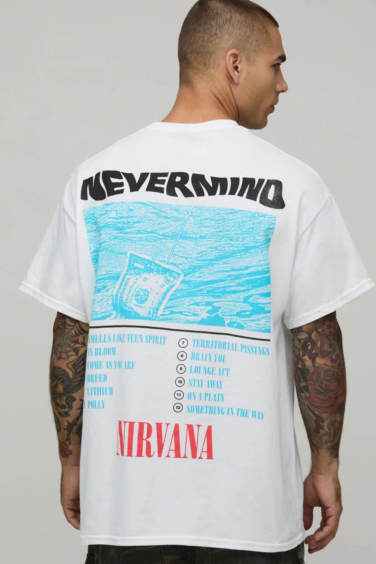 boohooMAN T-shirt Imprimé Sous Licence Tournée Never Mind Nirvana<Homme T-Shirts Impriméstendances|T-Shirts
