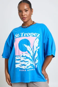 T-shirt Imprimé St Tropez Grande Taille