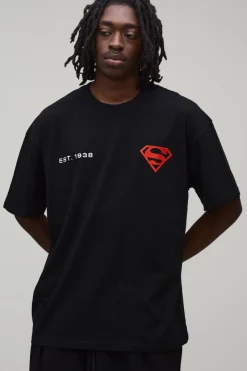 T-shirt Imprimé Superman Sous Licence Officielle Coupe Oversize