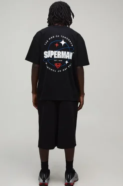 T-shirt Imprimé Superman Sous Licence Officielle Coupe Oversize