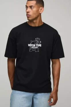 T-shirt Imprimé Tortank Pokémon Licence Officielle Coupe Oversize
