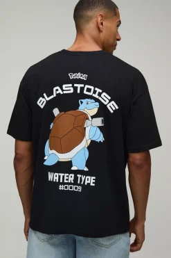 T-shirt Imprimé Tortank Pokémon Licence Officielle Coupe Oversize