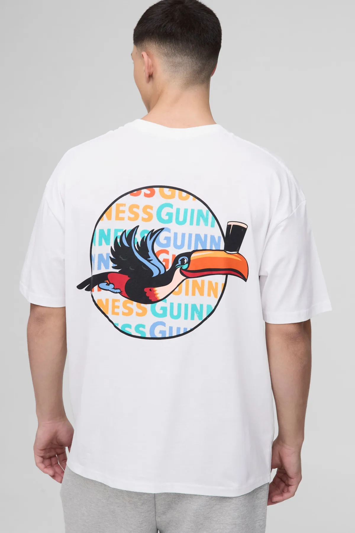 boohooMAN T-Shirt Imprimé Toucan Guinness Coupe Oversize<Homme T-Shirts Impriméstendances|T-Shirts