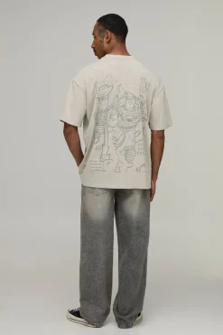 T-shirt Imprimé Toy Story Buzz & Woody Sous Licence Officielle Coupe Oversize