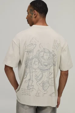 T-shirt Imprimé Toy Story Buzz & Woody Sous Licence Officielle Coupe Oversize