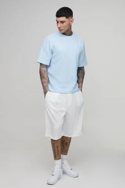T-shirt Interlock Plissé Coupe Ample Régulière Tall