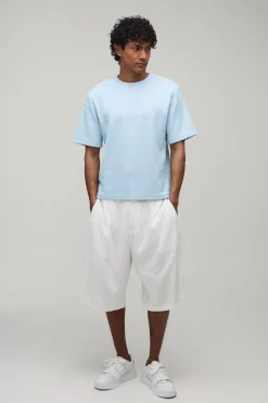 T-shirt Interlock Plissé Coupe Ample Regular