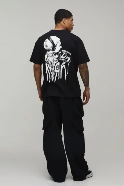 T-shirt Korn Stéréo Imprimé Licence Oversize