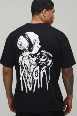 T-shirt Korn Stéréo Imprimé Licence Oversize