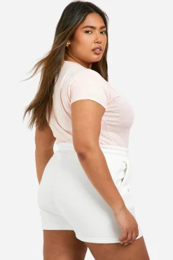 T-shirt lavé grande taille à col rond