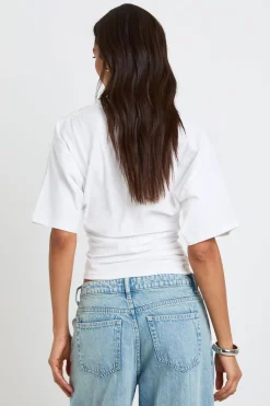 boohoo T-shirt Long Col V Taille Froncée<Femme Tops