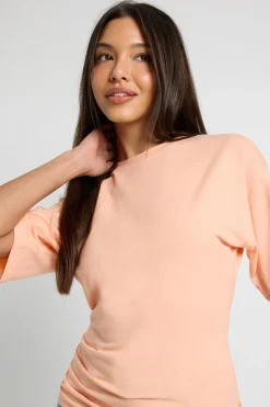 T-shirt À Manches Courtes Avec Taille Froncée