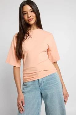 T-shirt À Manches Courtes Avec Taille Froncée