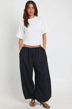 T-shirt À Manches Courtes Avec Taille Froncée