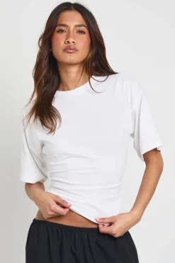 T-shirt À Manches Courtes Avec Taille Froncée
