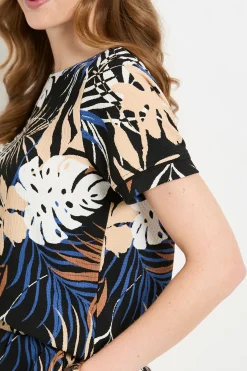 Wallis T-shirt À Manches Courtes En Jersey Imprimé Tropical<Femme Tops