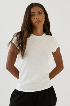 DSGN Studio T-shirt À Manches Courtes En Slub<Femme Dsgn Studio|Tops