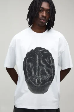 boohooMAN T-shirt À Manches Courtes Imprimé Cerveau Afterlight<Homme T-Shirts Impriméstendances|T-Shirts