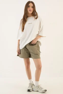 DSGN Studio T-shirt À Manches Courtes Oversize En Tissu Épais Lavé<Femme Dsgn Studio|Tops