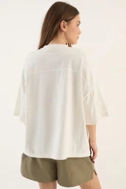 DSGN Studio T-shirt À Manches Courtes Oversize En Tissu Épais Lavé<Femme Dsgn Studio|Tops