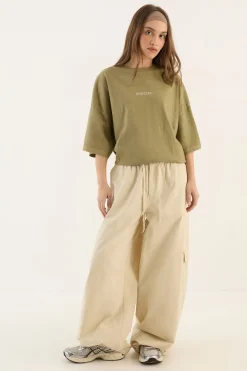 T-shirt À Manches Courtes Oversize Délavé En Tissu Épais Dsgn Studio