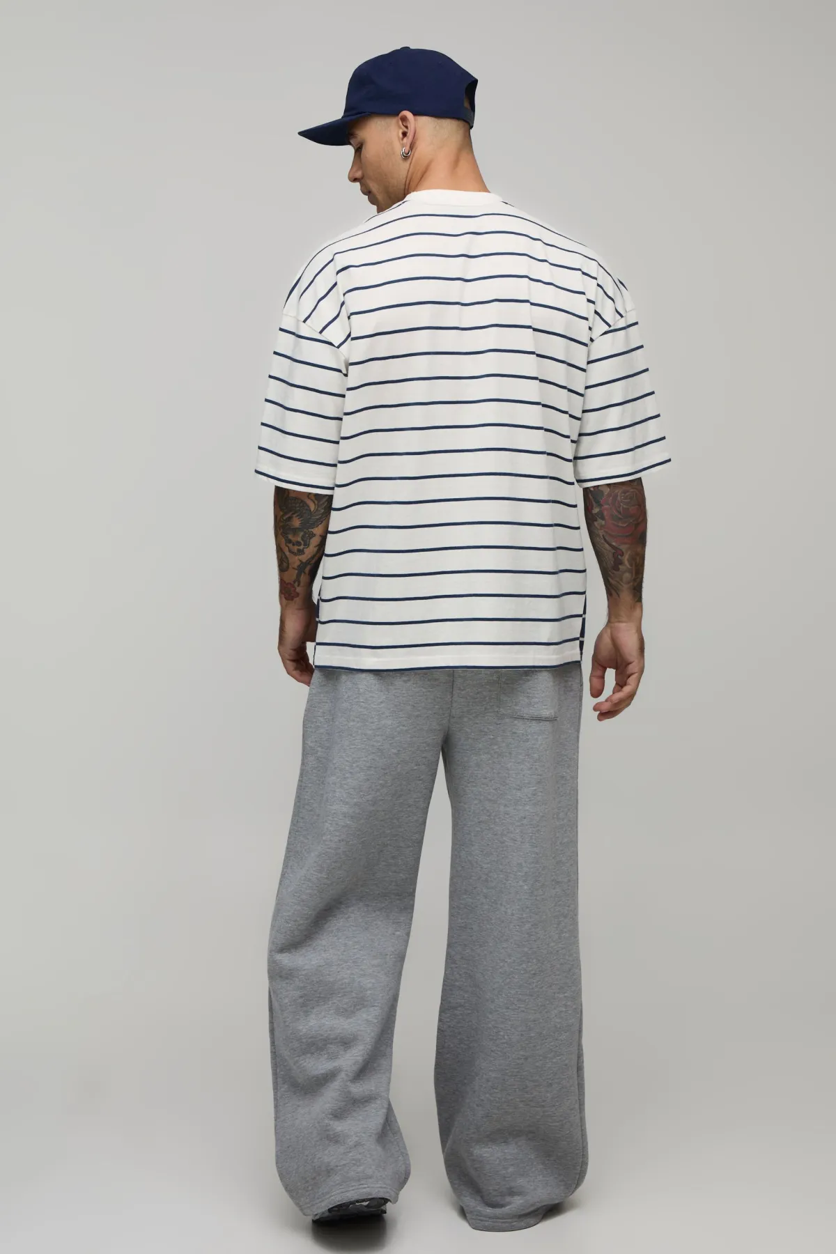 boohooMAN T-shirt À Manches Courtes À Rayures Contrastées<Homme T-Shirts
