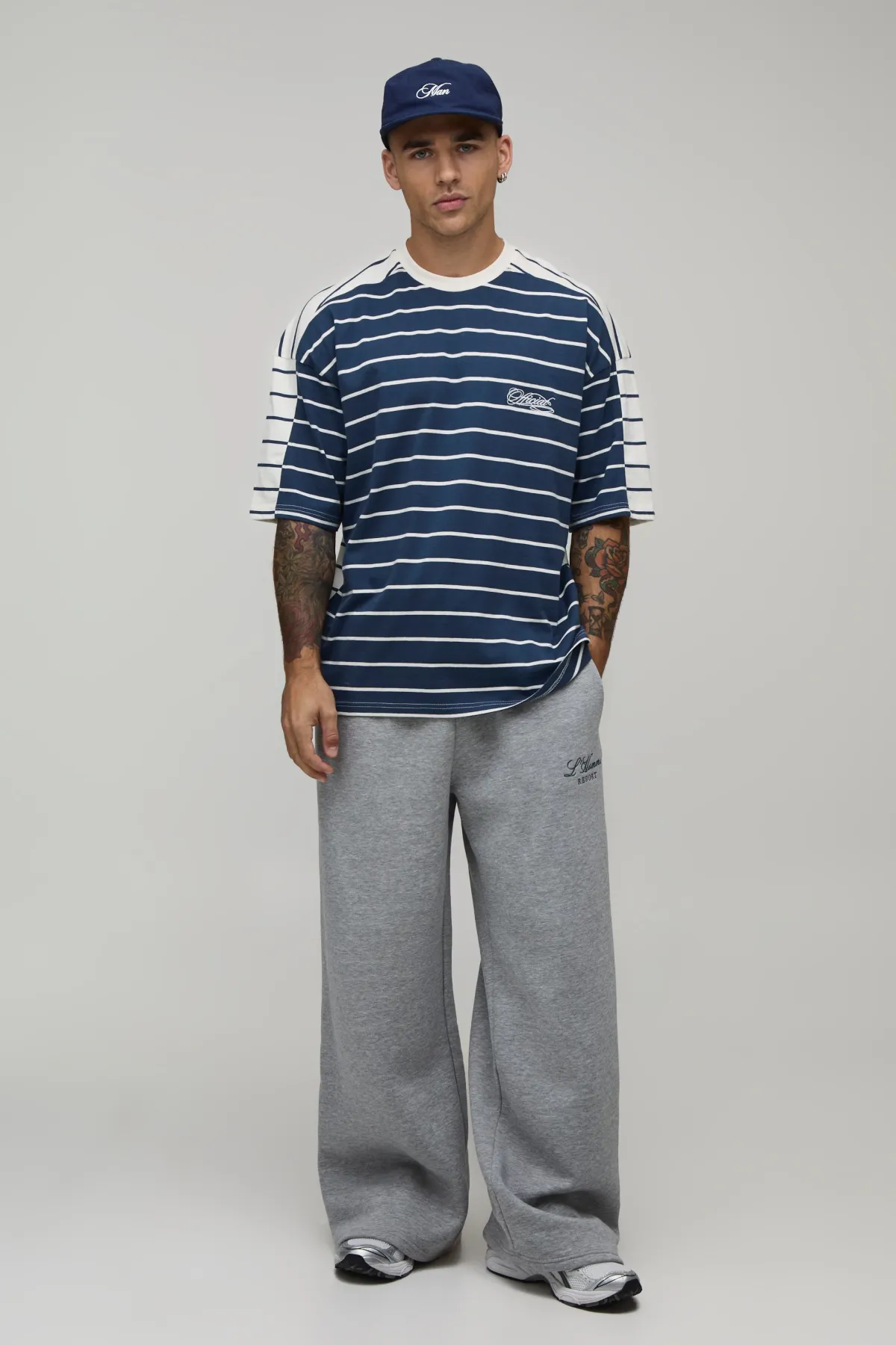 boohooMAN T-shirt À Manches Courtes À Rayures Contrastées<Homme T-Shirts
