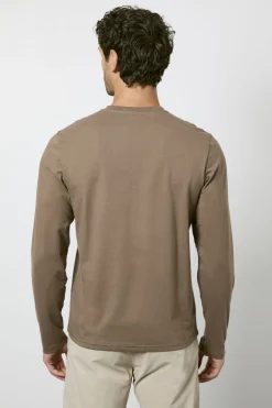 Burton T-shirt Manches Longues Col Grand-père Couleur Noyer<Homme T-Shirts