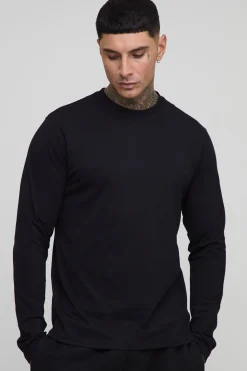 T-shirt à manches longues, col rond, coupe Regular Fit pour grandes tailles