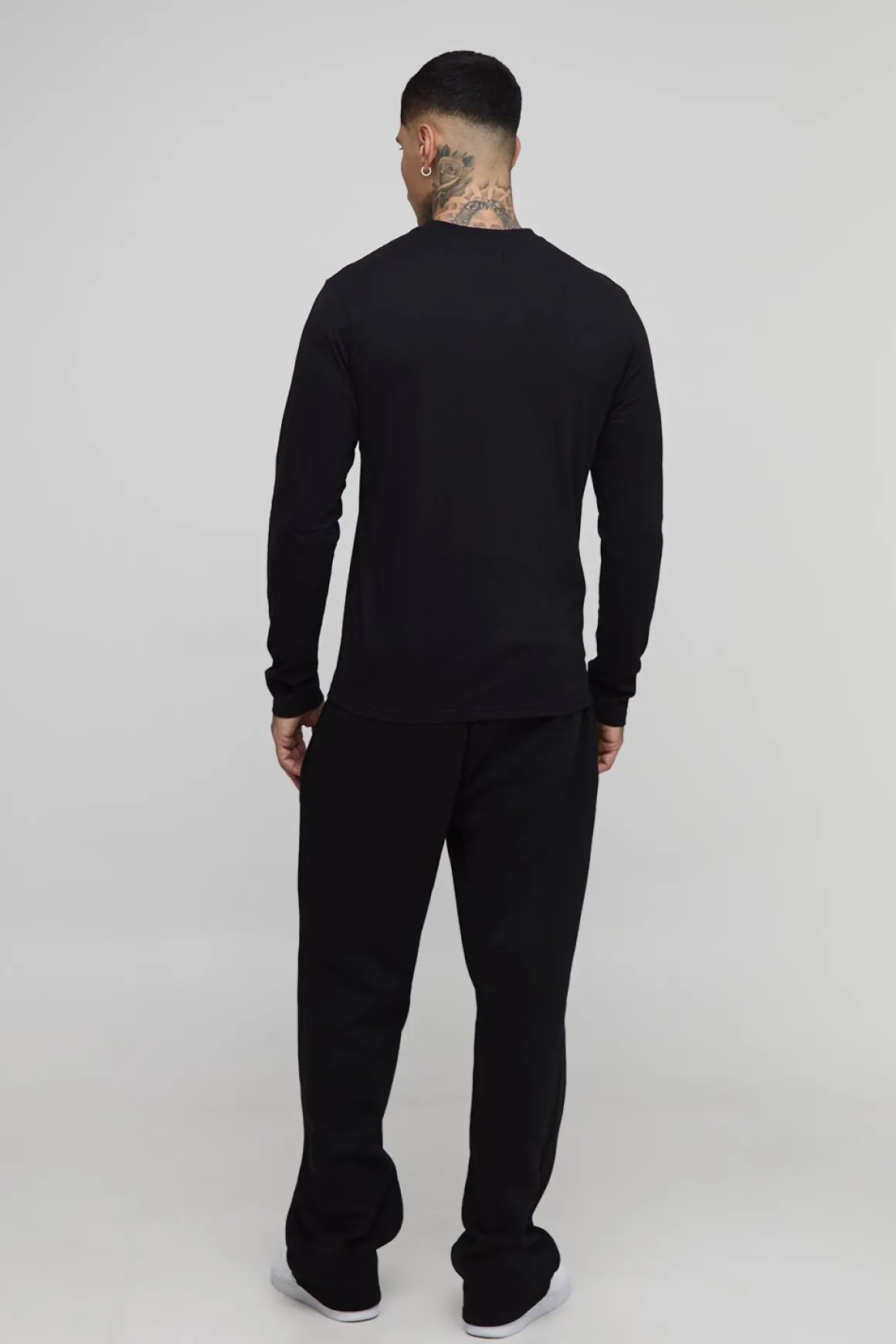 T-shirt à manches longues, col rond, coupe Regular Fit pour grandes tailles