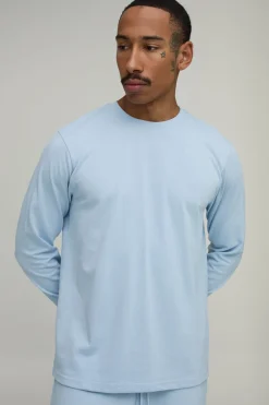 T-shirt À Manches Longues Coupe Regular En Jersey Épais