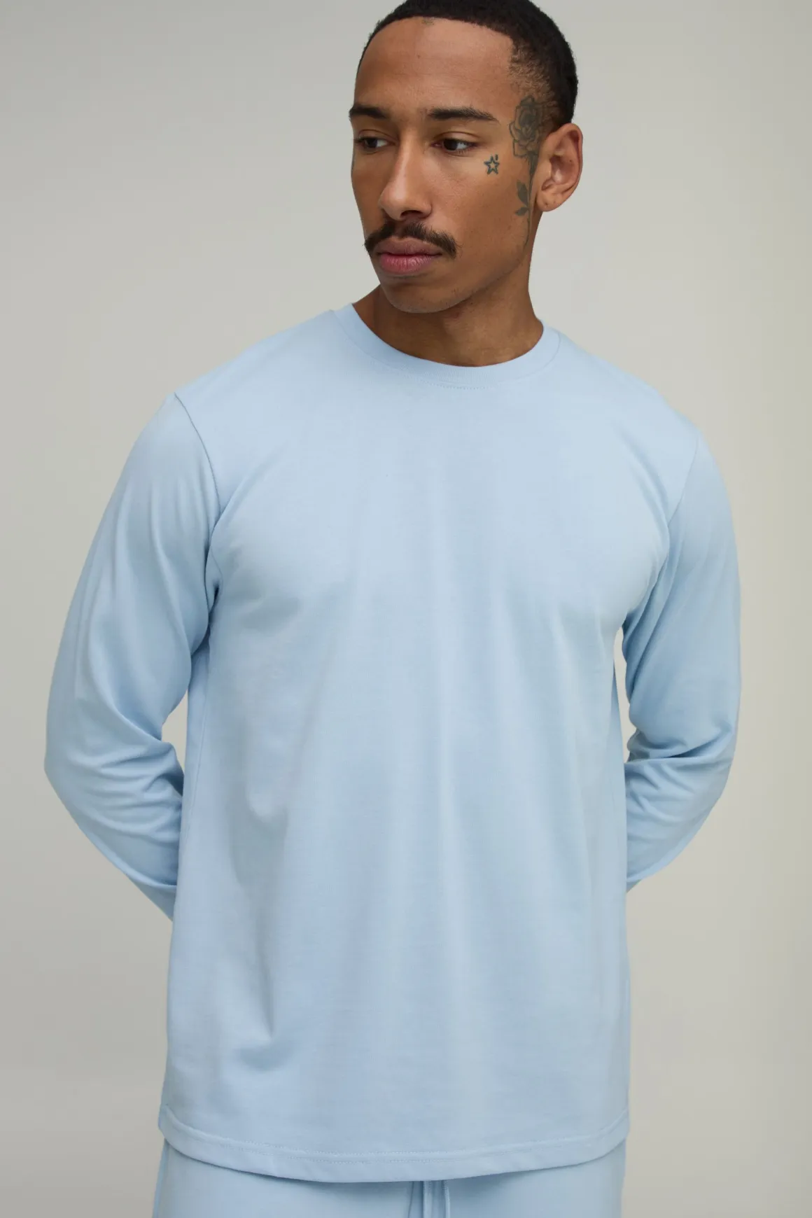 T-shirt À Manches Longues Coupe Regular En Jersey Épais
