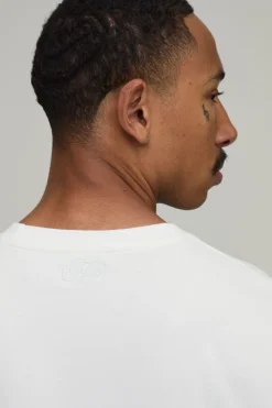 boohooMAN T-shirt Manches Longues Coupe Regular Poids Lourd<Homme Nouveautés Grande Taille|Ensembles Grandes Tailles