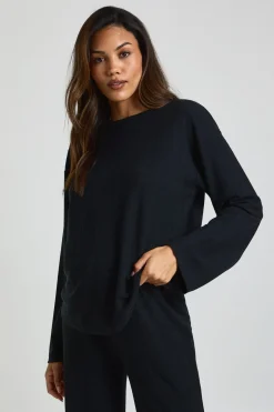 T-shirt à manches longues de maternité & pantalon à jambes larges coordonné