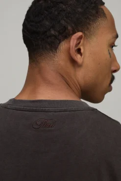 T-shirt À Manches Longues Effet Délavé Coupe Regular Poids Lourd