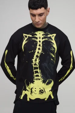 T-shirt À Manches Longues Imprimé Phosphorescent Afterlight Tall