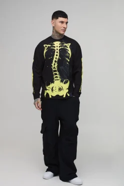 T-shirt À Manches Longues Imprimé Phosphorescent Afterlight Tall