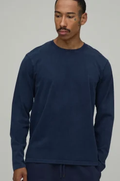 T-shirt À Manches Longues Lavé Coupe Regular En Coton Épais