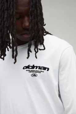 boohooMAN T-shirt À Manches Longues Officiel Avec Logo<Homme T-Shirts Impriméstendances|T-Shirts