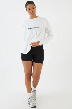 DSGN Studio T-shirt Manches Longues Oversize En Jersey Chiné<Femme Dsgn Studio|Athleisure