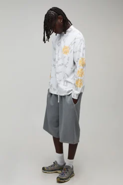 boohooMAN T-shirt Manches Longues Oversize Tie Dye Avec Imprimé Officiel<Homme T-Shirts Impriméstendances|T-Shirts