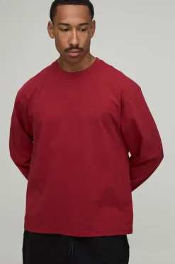 boohooMAN T-shirt À Manches Longues Oversize Essentiel<Homme T-Shirts|Essentiels
