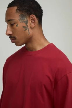 boohooMAN T-shirt À Manches Longues Oversize Essentiel<Homme T-Shirts|Essentiels