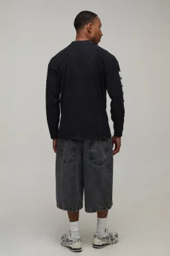 T-shirt Manches Longues Oversize À Imprimé Tigre Effet Délavé