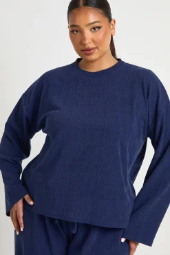 T-shirt à manches longues Plus & ensemble coordonné avec pantalon à jambes larges